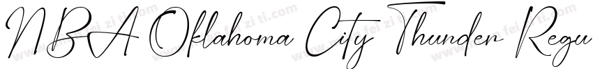 NBA Oklahoma City Thunder Regular字体转换